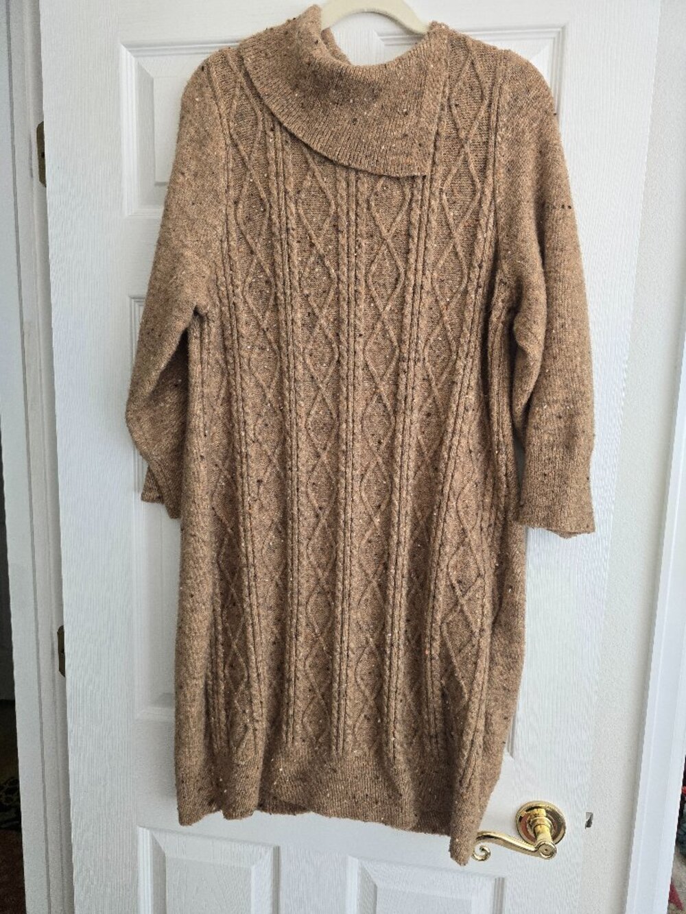 Sandra Darren Taupe Sweater Dress 3X BEAUTIFUL